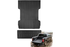 for Chevrolet Silverado/GMC Sierra 1500 2014-2018 Floor Mats Truck Bed Mat Tailgate Mat (Only 6.6FT) All Weather TPE Tech Bed