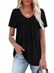 Womens Tops Dressy Causal Short Sleeve Oversized