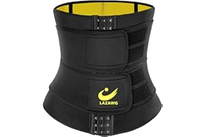 LAZAWG Women Neoprene Waist Trainer Sweat Belt Waist Trimmer Corset Sauna Cincher Girdle