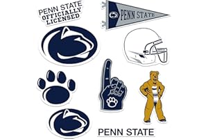 GRAPHICS & MORE Penn State University 10ct Vinyl Large Deluxe Stickers Variety Pack - Laptop, Water Bottle, Scrapbooking, Tablet, Skateboard, Indoor/Outdoor - Set of 10