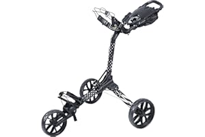 Bag Boy Nitron 3 Wheel Golf Push Cart, Easy 1 Step Open and Fold, Scorecard Console, Beverage Holder, Mobile Device Holder, Handle Mounted Parking Brake