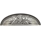 Richelieu Hardware BP26956142 Provence Collection 3 3/4-inch (96 mm) Center-to-Center Pewter Traditional Cabinet and Drawer P