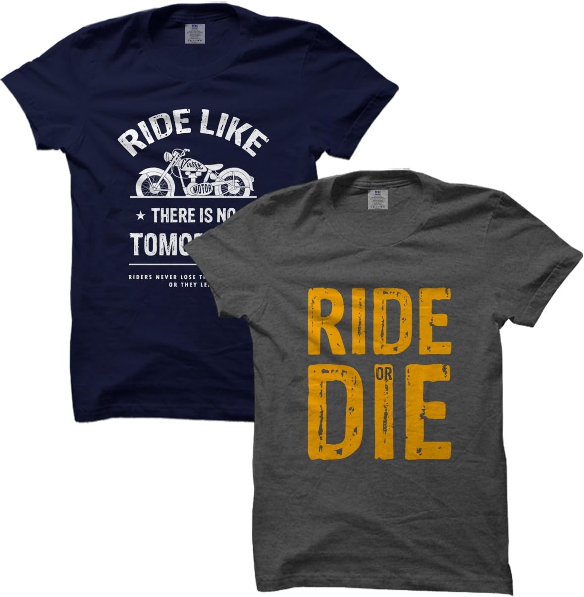Navy Blue & Dark Grey Premium Half Sleeve t-Shirts for Men | Combo T Shirt (Pack of 2) | Bikers Tshirts for Men