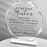 Panelee Thank You Gifts for Women Men Acrylic Appreciation Inspirational Gift Office Coworker Farewell Acrylic Sign Table Decor for Home(Mentor)