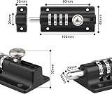 Spopal 2 Pack 120mm Combination Locking Bolt Weatherproof Burglar Proof view 2