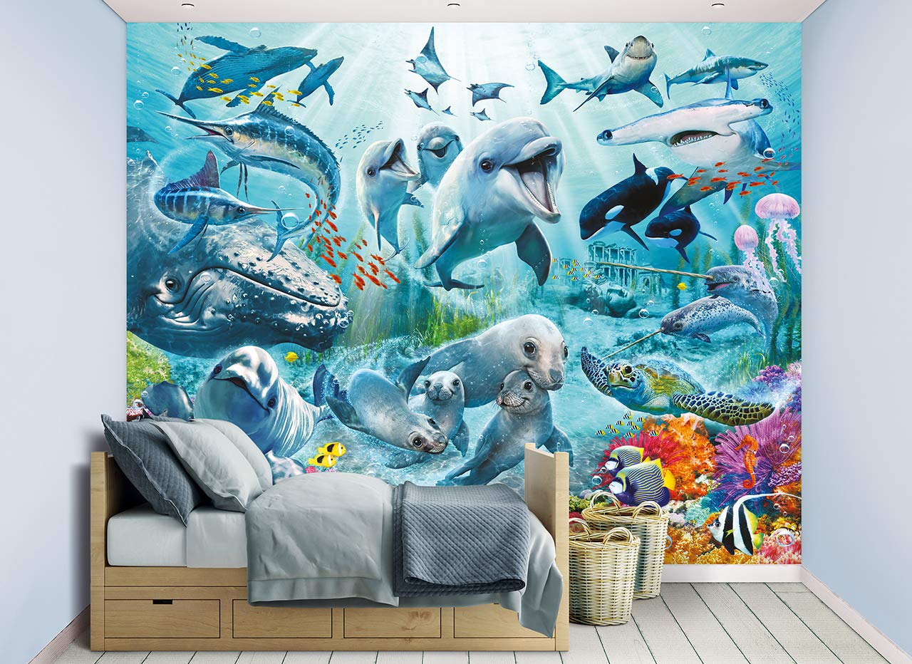 Walltastic Under the Sea Wall Mural, 8ft (h) x 10ft (w)