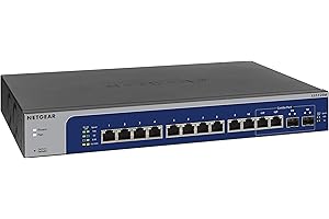 NETGEAR 12-Port 10G Multi-Gigabit Smart Managed Plus Switch (XS512EM) - with 2 x 10G SFP+, Desktop/Rackmount, and ProSAFE Lif