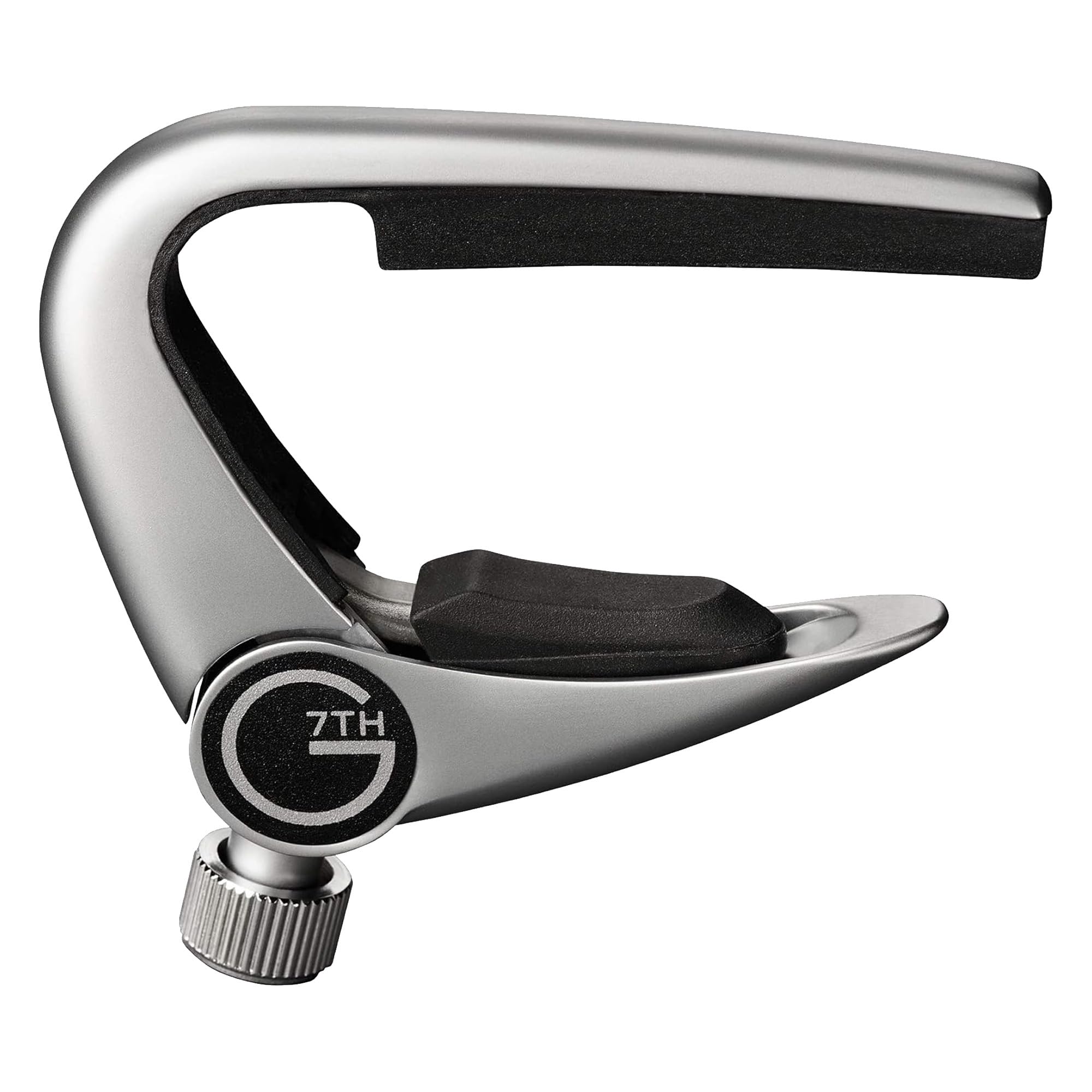 G7th Newport 5 String Partial Silver Guitar Capo - Lightweight with Adjustable Tension Control - Capo for Acoustic and Electric Guitar, UK Designed