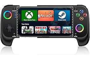 Wireless Phone Controller for iPhone/Android No Deadzone, Mobile Gaming Controller Support Xbox Game Pass, Steam Link, Call o
