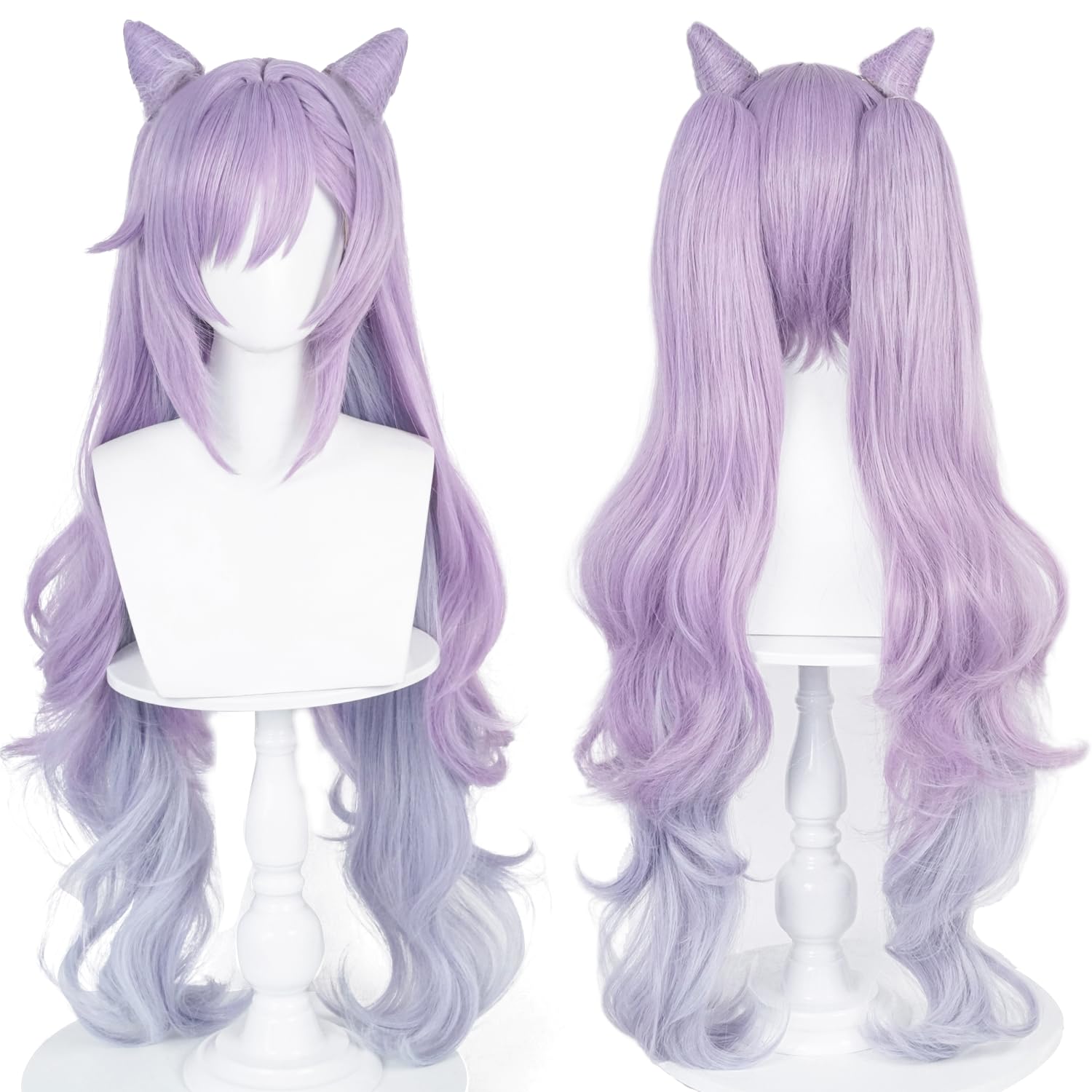 Anime Cosplay Wig, Genshin Impact Wig, with two Wig Caps, for Halloween, Party & etc. (Keqing Cosplay) — image 1