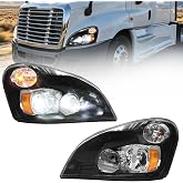 recoolery LED Headlight Assembly Fits Freightliner Cascadia 2008-2017 Pair | Fit for 2008-2017 Freightliner Cascadia Headlight, Left &amp; Right Side Pair, DOT &amp; SAE Approved, Direct Bolt-on Replacement