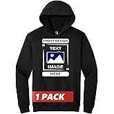 Gildan Custom Sweatshirt - Personalized Image Unisex Sweatshirt - Customized Add Your Text Photo Hoodies - Men Women Adult