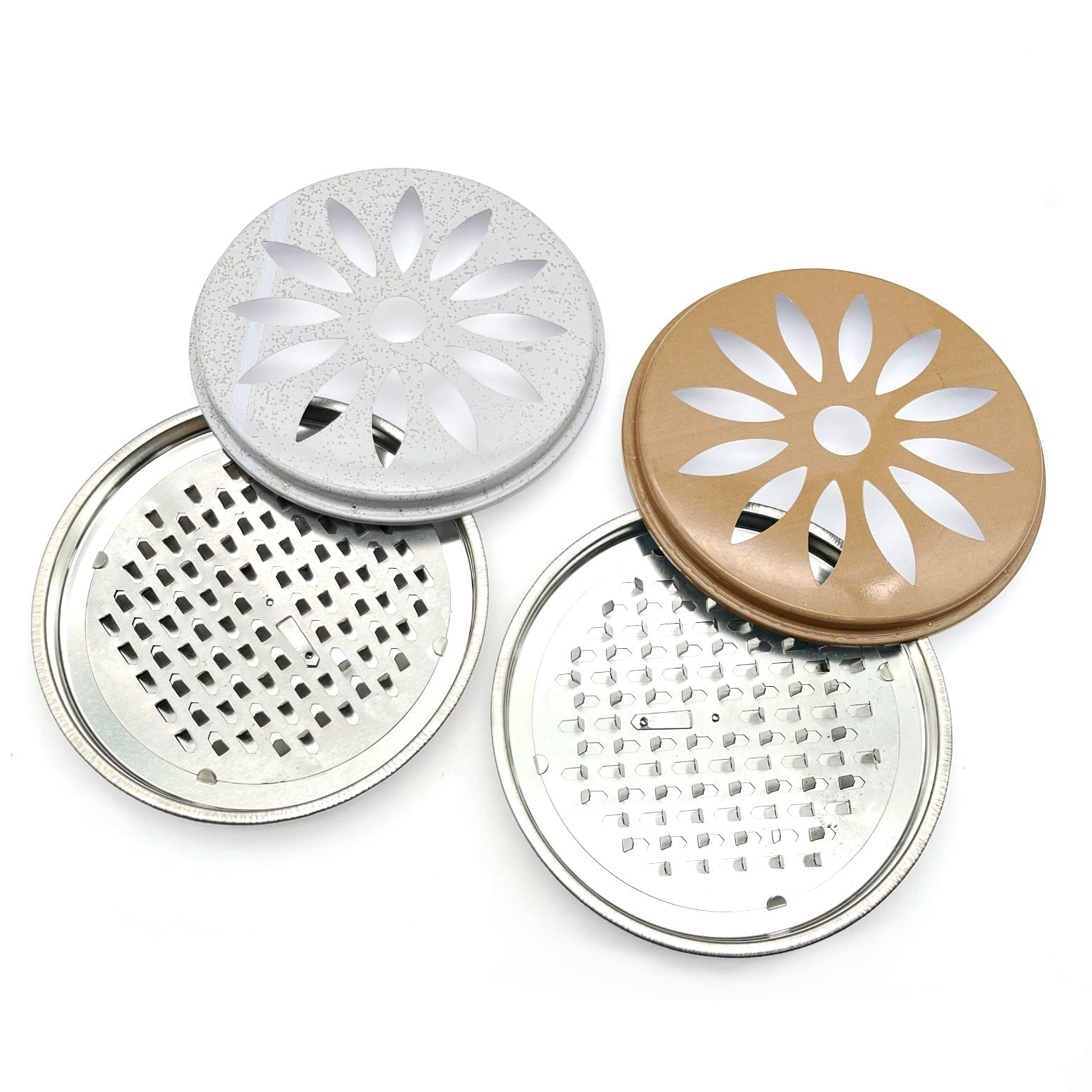 JZK 2x Metal Mosquito Coil Holder, citronella incense spiral coils holder, mosquito spiral holder, mosquito coil burner, Incense coil tins with cover