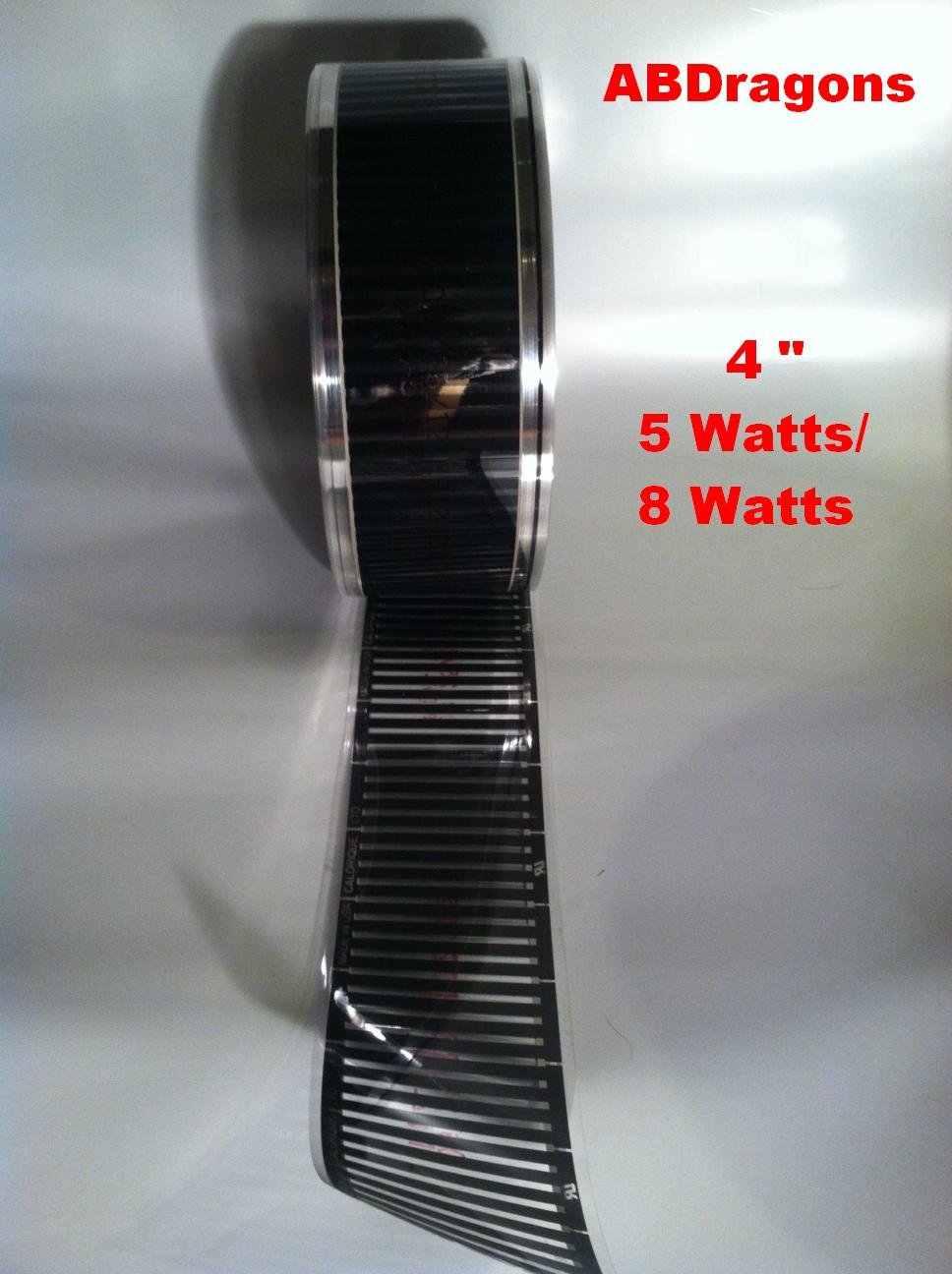 4" Wide / 5 WATTS / 11 Foot Long Flex Watt Heat Tape The Dead Bell