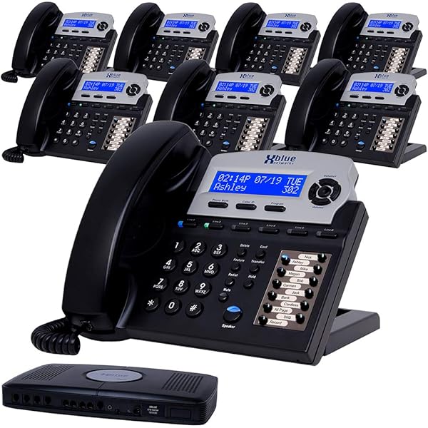 Amazon Com Xblue X16 Small Business Phone System Bundle With 4 Phones 6 Outside Line 16 Phone Capacity Includes Auto Attendant Voicemail Caller Id Paging Intercom Corded Telephones Electronics