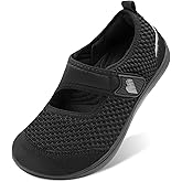 BARERUN Womens Barefoot Walking Shoes Adjustable Wide Diabetic Shoes Breathable Zero Drop Sneakers for Wide Width Arthritis Edema Feet Nursing Shoe Indoor Outdoor