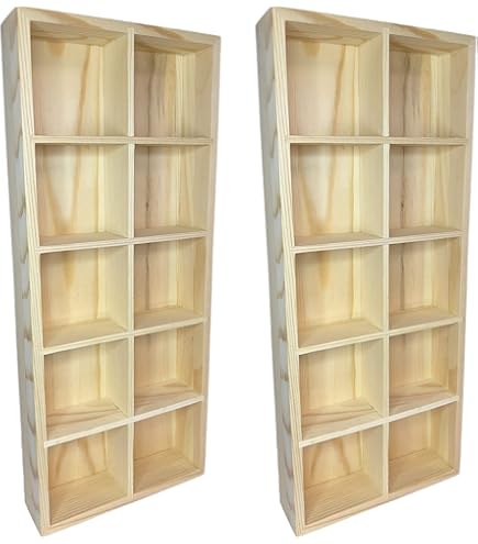 Amazon.com: Eledoll Dollhouse Furniture Wood Grid Shelf Doll 