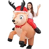 Kofero Christmas Inflatable Reindeer Costume Funny Blow Up Xmas Party Holiday Décor for Adult Men Women Cosplay Deer