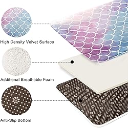 Britimes Purple Pink Gradient Bath Mat,Mermaid