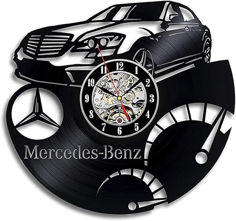 Qqjk Mercedes Benz Vinyle Horloge Murale Cinema Et Popcorn Disque Film Horloge Temps Montre Chambre Mur Decor Wall Art Cadeau Pour Amoureux De Cinema Idee Cadeau Pour Un Ami Amazon Fr Cuisine