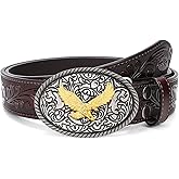 BELTROAD Western Leather Buckle Belt for Men Women Cowboy Cowgirl Country Leather Belts for Jeans Western Belts Men Christmas