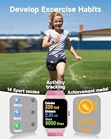 Kids Smart Watch 1.5" HD Touch Pedometer Heart Rate 5ATM Waterproof view 2