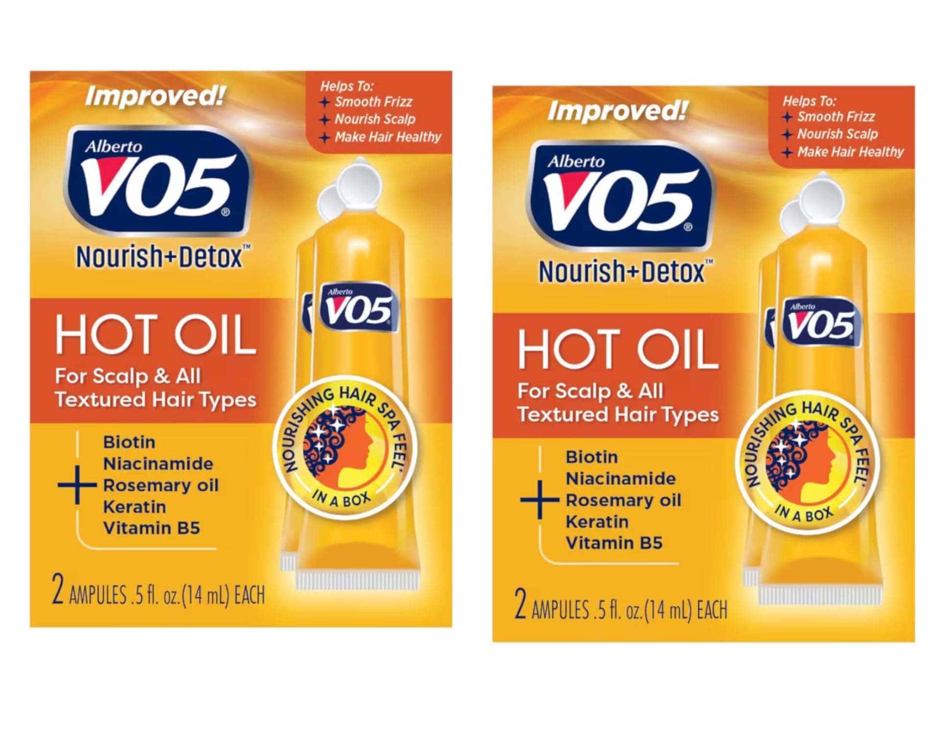 Vo5 Hot Oil Therapy Treatment 2 Count 0.5oz (2 Pack)