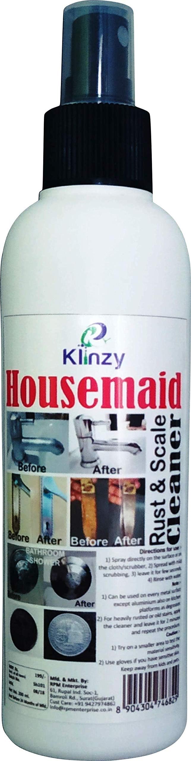 Klinzy Housemaid Rust and Scale Multipurpose Chemical Cleaner, 200 ml