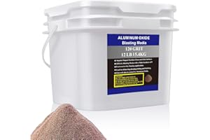 YHASPACE Aluminum Oxide - 12 LBS - Medium to Fine Sand Blasting Abrasive Media for Blasting Cabinet or Blasting Guns. #120 GRIT