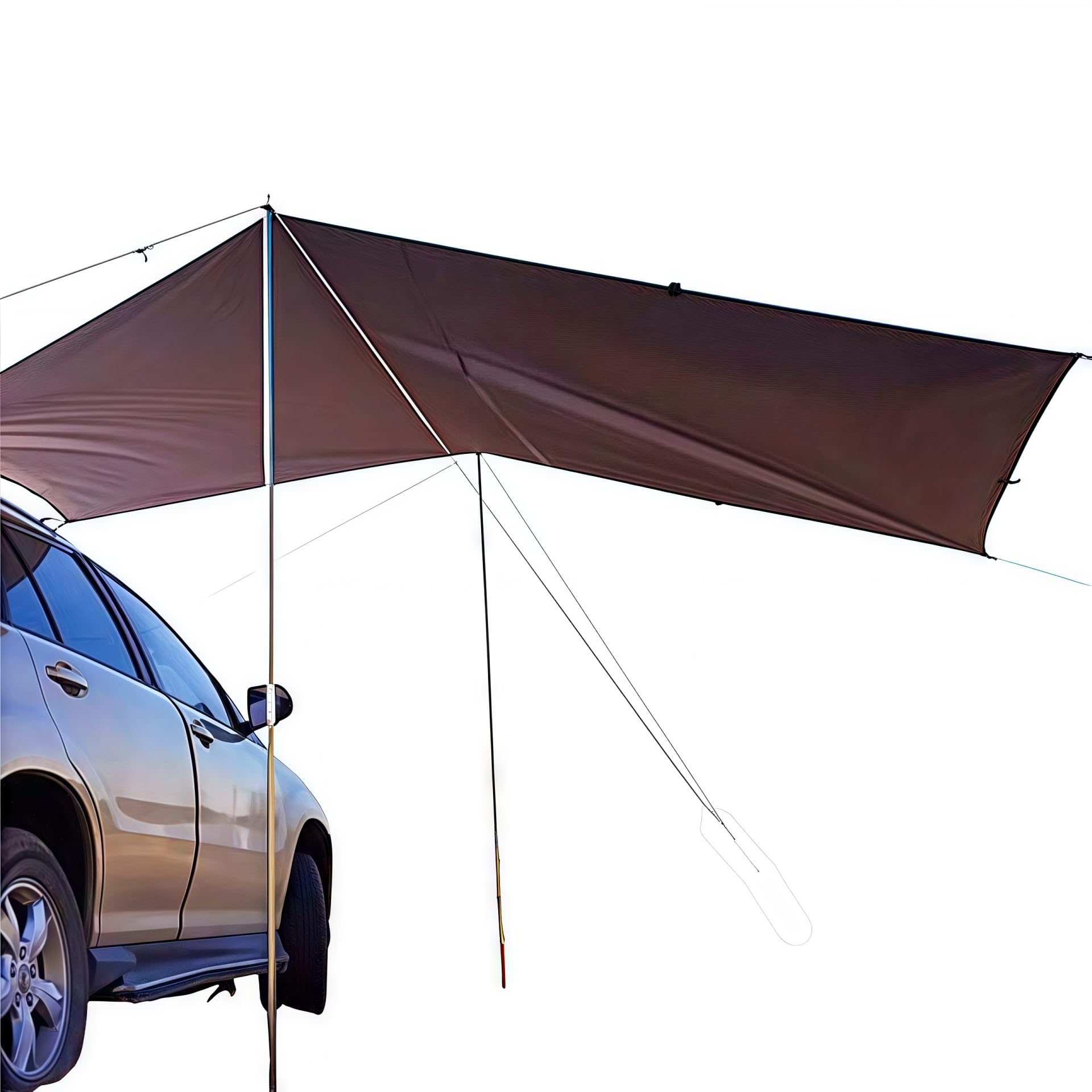 Fay Bless Camping Tarp for SUV Car,Lawn & Garden,Beach, Multifunctional Waterproof Fly Tent Tarp 440cm x 200cm, Anti-UV Lightweight Camping Shelter Outdoor Sunshade