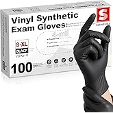 Schneider Vinyl Synthetic Exam Gloves, 4 Mil, Latex Free Disposable Gloves for Medical, Cooking, Cleaning, and Food Prep
