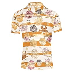 HUGS IDEA Adult Men Short Sleeve Shirts with 3