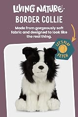 Living Nature Border Collie Soft Cuddly Toy Eco-Friendly 20cm view 3