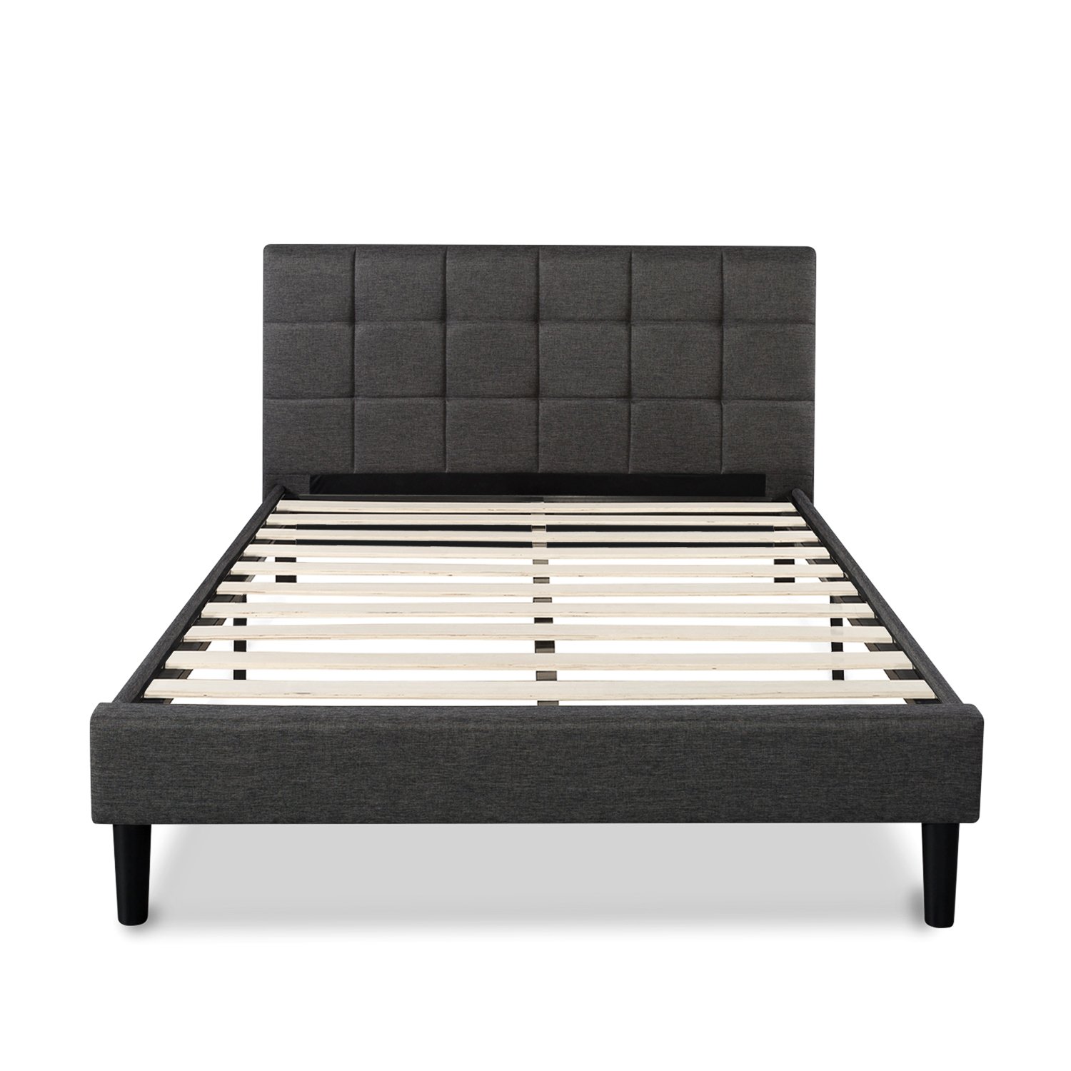 Zinus Upholstered Square Stitched Platform Bed With Wooden Slats Queen 21 71TaB1BWTCL