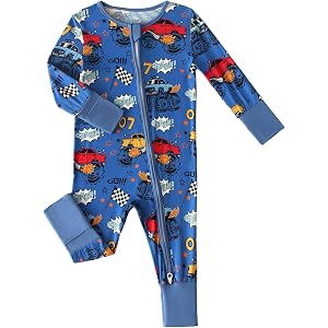 Joonberry Bamboo Viscose Baby Romper Boys & Girls,2-Way Zip,Newborn-3T