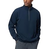 THE GYM PEOPLE Men's Half Zip Fleece Pullover Sweatshirts Midweight Mock Neck Workout Sweat Tops