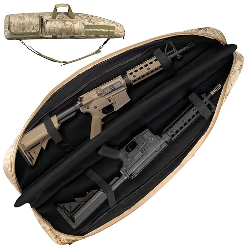 Lockable Multiple Rifle Case HUNTSEN Soft Double Shotgun Rifle Case 38” 42” 44” 46