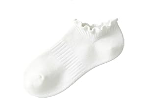 Fandecie No Show Socks Womens Low Cut Non Slip Cute Ruffle Ankle Socks 6 Pairs