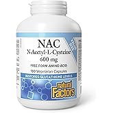 Natural Factors NAC Supplement (N-Acetyl-L-Cysteine), 600 mg, 180 Vegetarian Capsules, VALUE SIZE, Free Form Amino Acid, Help