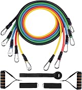 Himaly Resistance Bands Set 5pcs 100 Lbs with Handles Door Anchor