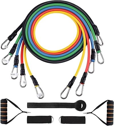 Himaly Resistance Bands Set 5pcs 100 Lbs with Handles Door Anchor