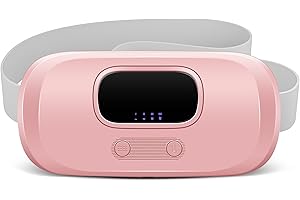 FOCONE Portable Cordless Menstrual Heating Pad, Fast Heating Pads with 4 Heat Levels and 4 Massage Modes, Period Heating Pads for Cramps (Pink)