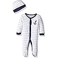 Luvable Friends Unisex Baby Cotton Preemie Sleep and Play and Cap