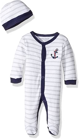 Luvable Friends Unisex Baby Cotton Preemie Sleep and Play and Cap