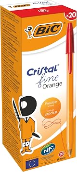 BIC Orange Fine Ballpoint Pens 0.8 mm Red Ink Box of 20 view 6