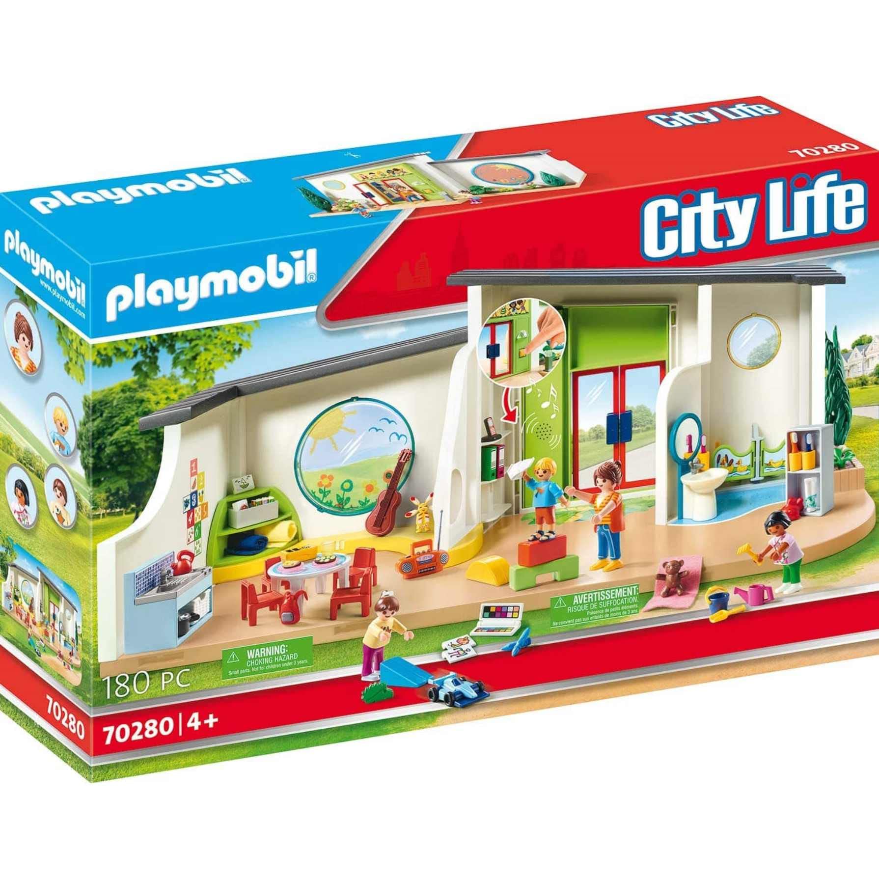 Playmobil 70280 City Life Pre-School Rainbow Day Care, educational toy, fun imaginative role play, playset suitable for children ages 4+