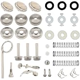 Cheerock Trumpet Repair Kit Silver Valve Cap Buttons Springs and Screws | daily maintenance , brass instrument parts, valve replacement set, band and orchestra , keeps valves smooth