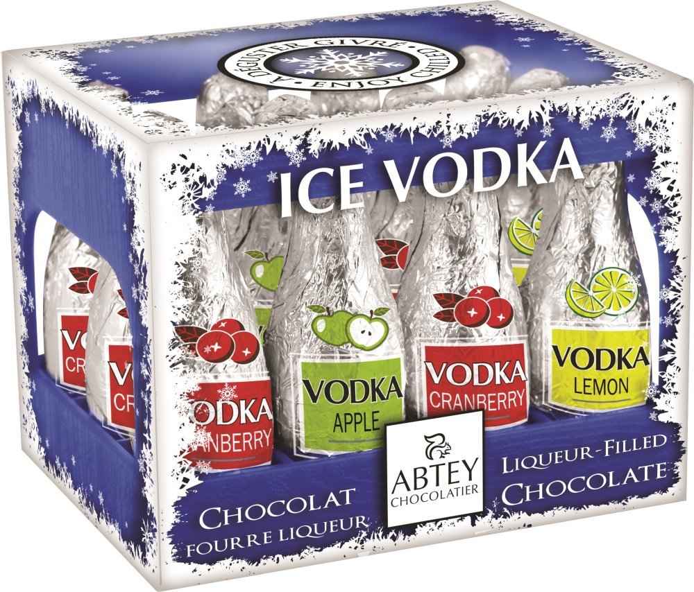 Buy Ice Vodka Chocolate Liqueurs Bottle Shaped In Crate Packaging Pack