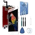 Compatible with iPhone 6s Plus 5.5 Inch LCD Digitizer Display Touch Screen Replacement Full Complete Frame Front Glass Assembly with Required Tools kit White