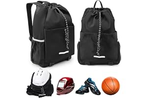 Aliceset Welding Helmet Bag, Motorcycle Backpacks with Drawstring, Large Capacity Waterproof Helmet Backpack for Bicycle Ski(Black)